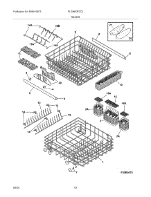 13 - Racks parts for Frigidaire Dishwasher PLD2850RDC0 from AppliancePartsPros.com