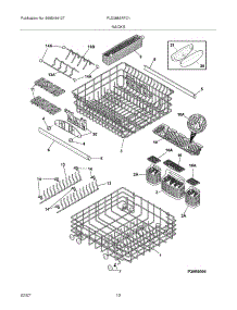 13 - Racks parts for Frigidaire Dishwasher PLD2885RFC1 from AppliancePartsPros.com