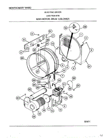 Main Motor, Drum And Blower parts for Frigidaire Dryer 7506B from AppliancePartsPros.com