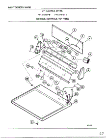 Console, Controls, Top Panel parts for Frigidaire Dryer 7348B from AppliancePartsPros.com