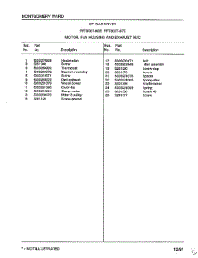 Motor / Fan Housing And Exhaust Duct parts for Frigidaire Dryer 8007-87E from AppliancePartsPros.com
