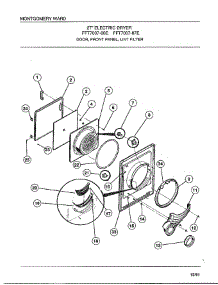Door / Front Panel / Lint Filter parts for Frigidaire Dryer 7007-80E from AppliancePartsPros.com