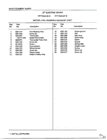 Motor, Fan Housing And Exhaust Duct Page 2 parts for Frigidaire Dryer 7348B from AppliancePartsPros.com