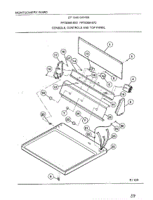 Console / Controls / Top Panel parts for Frigidaire Dryer 8308-80C from AppliancePartsPros.com