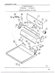 Console / Controls / Top Panel parts for Frigidaire Dryer 7589-80D from AppliancePartsPros.com