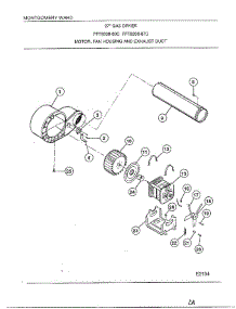 Motor / Fan Housing / Exhaust Duct parts for Frigidaire Dryer 8308-80C from AppliancePartsPros.com