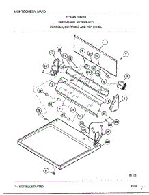 Console, Controls And Top Panel parts for Frigidaire Dryer 8348-80D from AppliancePartsPros.com