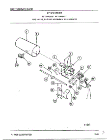 Gas Valve, Burner Assy And Sensor parts for Frigidaire Dryer 8248-87D from AppliancePartsPros.com