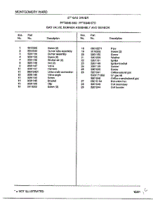 Gas Valve, Burner Assy And Sensor Page 2 parts for Frigidaire Dryer 8248-87D from AppliancePartsPros.com