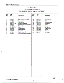 Motor, Fan Housing And Exhaust Duct Page 2 parts for Frigidaire Dryer 8389-87A from AppliancePartsPros.com
