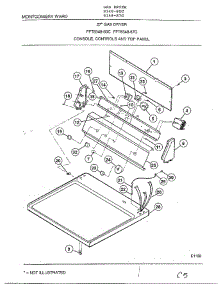 Console, Controls And Top Panel parts for Frigidaire Dryer 8348-80C from AppliancePartsPros.com