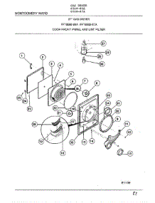 Door Front Panel And Lint Filter parts for Frigidaire Dryer 8589-80A from AppliancePartsPros.com