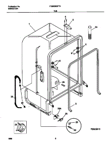 04 - Tub parts for Frigidaire Dishwasher FDB836GFT4 from AppliancePartsPros.com