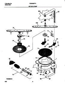 05 - Motor parts for Frigidaire Dishwasher FDB836GFT4 from AppliancePartsPros.com
