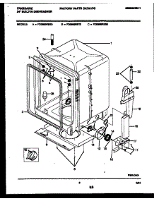 05 - Tub And Frame Parts parts for Frigidaire Dishwasher FDB898RBS0 from AppliancePartsPros.com