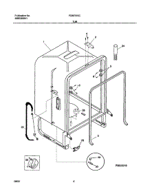 07 - Tub parts for Frigidaire Dishwasher FDB751SCS0 from AppliancePartsPros.com