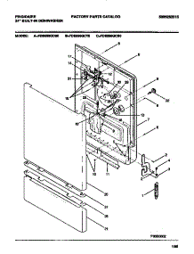 04 - Door parts for Frigidaire Dishwasher FDB898GCB0 from AppliancePartsPros.com
