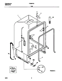 04 - Tub parts for Frigidaire Dishwasher FDB857RJS0 from AppliancePartsPros.com