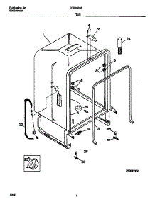04 - Tub parts for Frigidaire Dishwasher FDB836GFB2 from AppliancePartsPros.com