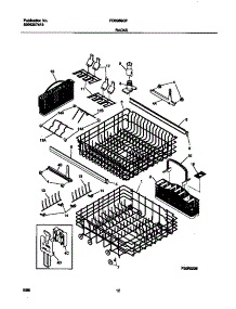 07 - Racks parts for Frigidaire Dishwasher FDB989GFC2 from AppliancePartsPros.com