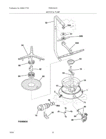 09 - Motor & Pump parts for Frigidaire Dishwasher FDBB1940DS0 from AppliancePartsPros.com