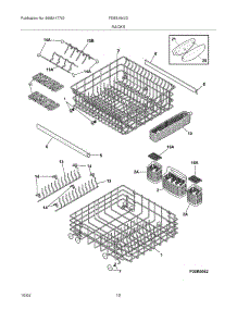 13 - Racks parts for Frigidaire Dishwasher FDBB1940DS0 from AppliancePartsPros.com