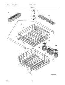13 - Racks parts for Frigidaire Dishwasher FDBB945DC2 from AppliancePartsPros.com