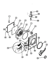 03 - Front parts for Frigidaire Dryer F31C546CT0 from AppliancePartsPros.com