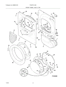 05 - Front Panel / Lint Filter parts for Frigidaire Dryer FAQG7001LB0 from AppliancePartsPros.com