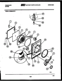 03 - Door Parts parts for Frigidaire Dryer DE8800PW0 from AppliancePartsPros.com