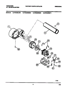 05 - Motor, Fan Hsg., Exhaust Duct parts for Frigidaire Dryer FDE336RBT1 from AppliancePartsPros.com