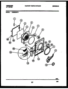 03 - Door Parts parts for Frigidaire Dryer DG5520RW2 from AppliancePartsPros.com