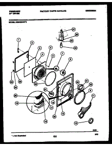 03 - Door Parts parts for Frigidaire Dryer DG6420RW2 from AppliancePartsPros.com