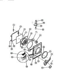 03 - Door, Front Panel, Lint Filter parts for Frigidaire Dryer DECSFL3 from AppliancePartsPros.com