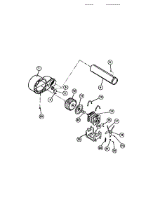 05 - Motor, Fan Housing, Exhaust Duct parts for Frigidaire Dryer DECSFL3 from AppliancePartsPros.com