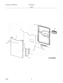 05 - Door parts for Frigidaire Dishwasher PLD4460REC from AppliancePartsPros.com