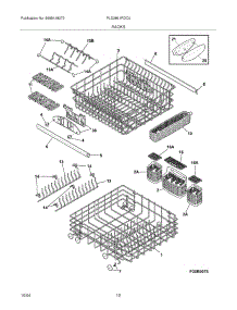 13 - Racks parts for Frigidaire Dishwasher PLD2851RDC0 from AppliancePartsPros.com