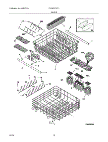 13 - Racks parts for Frigidaire Dishwasher PLD2875RFC1 from AppliancePartsPros.com