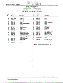 Cabinet, Drum, Heater Assembly Page 2 parts for Frigidaire Dryer 7389-80A from AppliancePartsPros.com