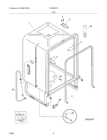 07 - Tub parts for Frigidaire Dishwasher PLD2850RES2 from AppliancePartsPros.com