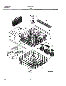 13 - Racks parts for Frigidaire Dishwasher PLDS999CC0 from AppliancePartsPros.com