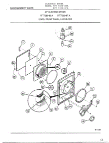 Door, Front Panel, Lint Filter parts for Frigidaire Dryer 7389-80A from AppliancePartsPros.com