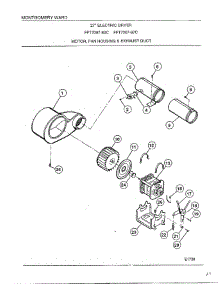 Motor, Fan Housing And Exhaust Duct parts for Frigidaire Dryer 7007-80C from AppliancePartsPros.com