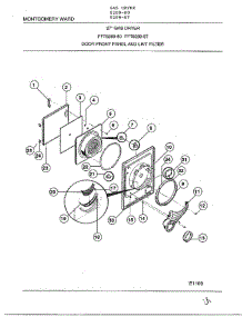 Door Front Panel And Lint Filter parts for Frigidaire Dryer 8289-87 from AppliancePartsPros.com