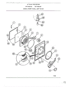 Door, Front Panel, Lint Filter parts for Frigidaire Dryer 7599-80 from AppliancePartsPros.com