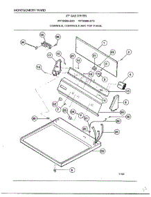 Console / Controls And Top Panel parts for Frigidaire Dryer 8589-87D from AppliancePartsPros.com