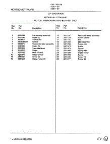 Motor, Fan Housing And Exhaust Duct Page 2 parts for Frigidaire Dryer 8289-87 from AppliancePartsPros.com