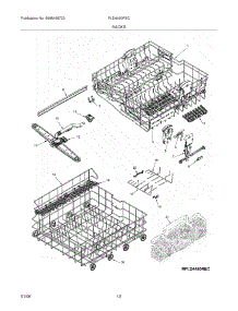13 - Racks parts for Frigidaire Dishwasher PLD4460REC from AppliancePartsPros.com