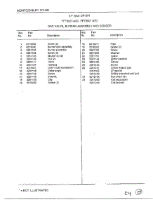 Gas Valve / Burner Assembly / Sensor Page 2 parts for Frigidaire Dryer 8007-87D from AppliancePartsPros.com