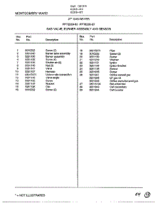 Gas Valve, Burner Assembly And Sensor Page 2 parts for Frigidaire Dryer 8289-87 from AppliancePartsPros.com